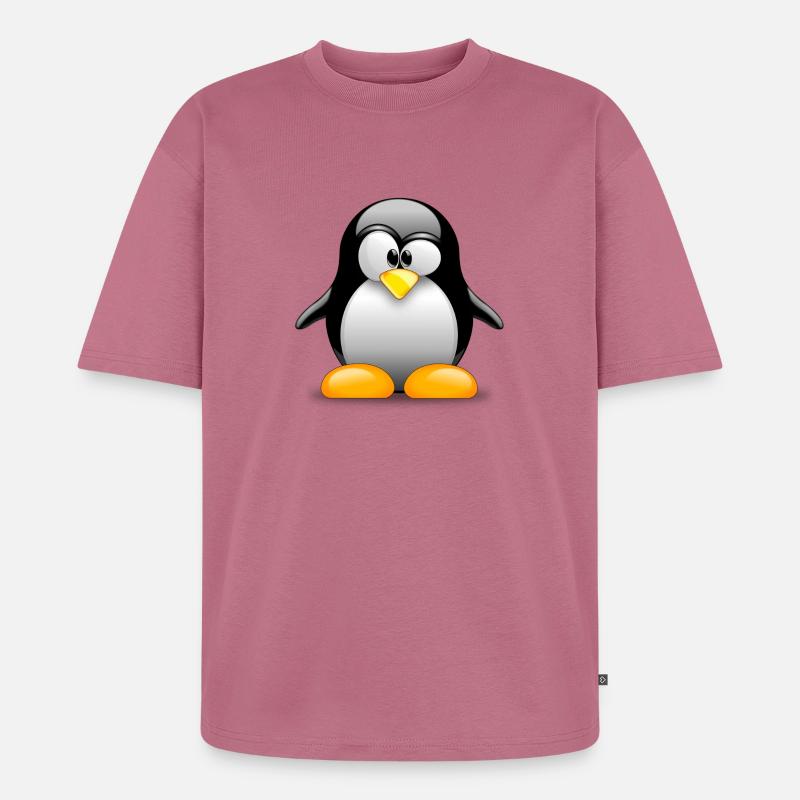 Klassischer Pinguin! Geschenkidee Idee - Unisex Premium Oversized Bio T-Shirt - Mauve