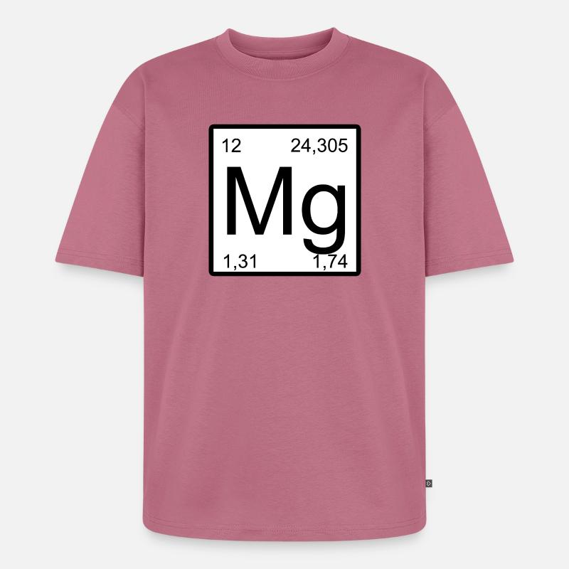 Magnesium Element Design Tee - Unisex Premium Oversized Bio T-Shirt - Mauve
