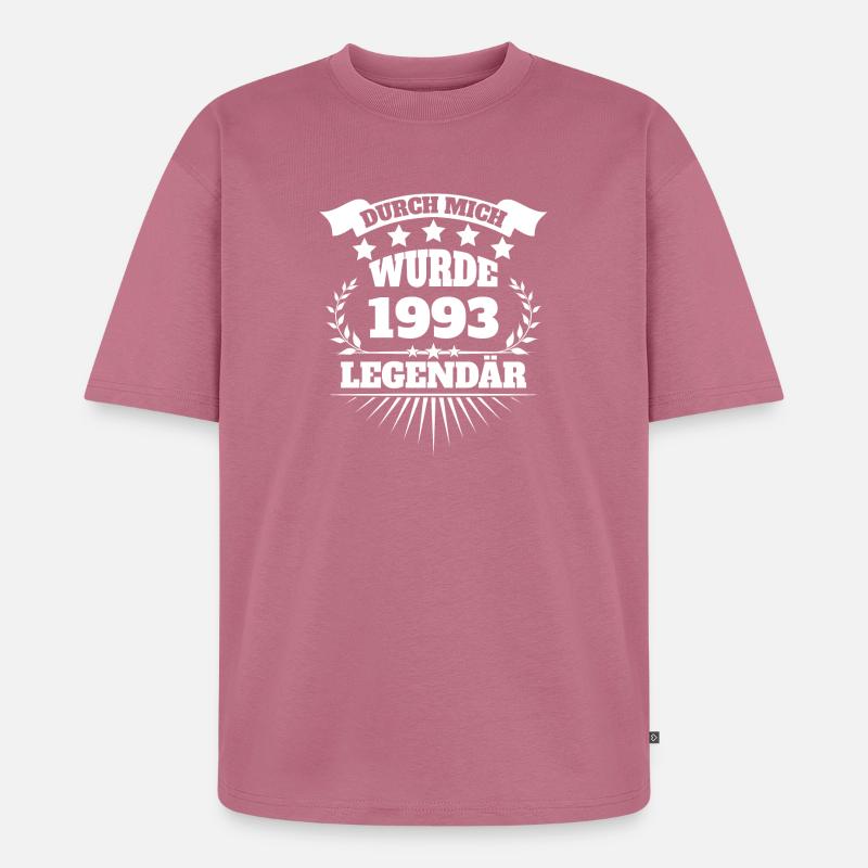 1993 - Unisex Premium Oversized Bio T-Shirt - Mauve
