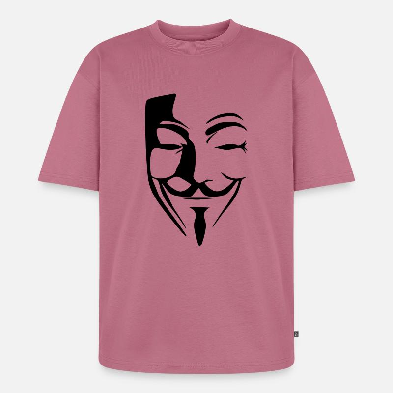 anónimo anonymous - Unisex Premium Oversized Bio T-Shirt - Mauve
