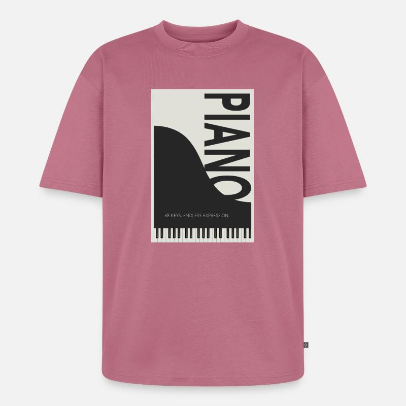 Piano – 88 Keys Endless Expression - Unisex Premium Oversized Bio T-Shirt - Mauve