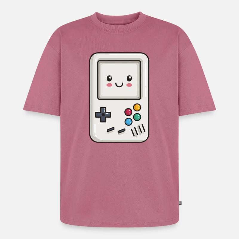 Søt spillkonsoll - Premium økologisk oversized unisex T-skjorte - mauve