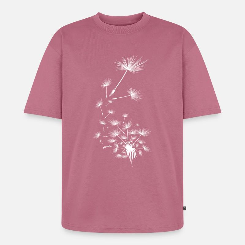 Pusteblume Design 7 - Unisex Premium Oversized Bio T-Shirt - Mauve