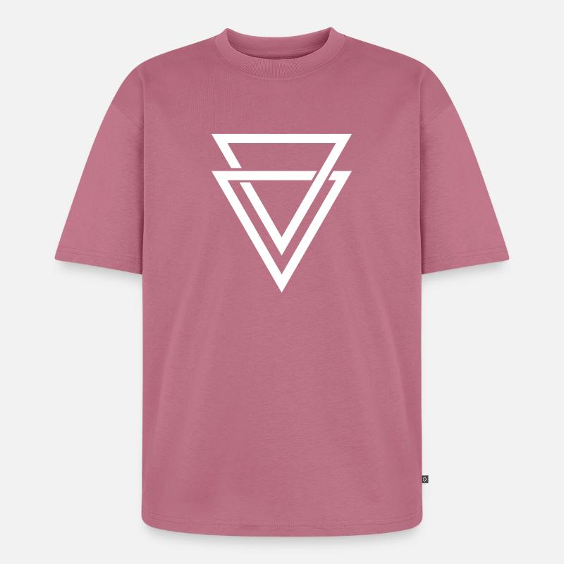 double triangle - Unisex Premium Oversized Bio T-Shirt - Mauve