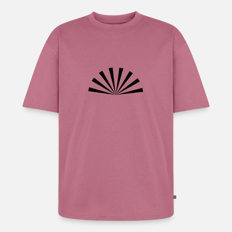 Half Sunburst - Unisex Premium Oversized Bio T-Shirt - Mauve
