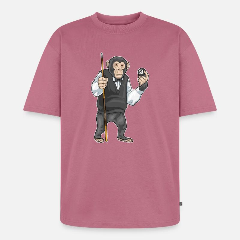 Affe Billiard Queue Sport - Unisex Premium Oversized Bio T-Shirt - Mauve