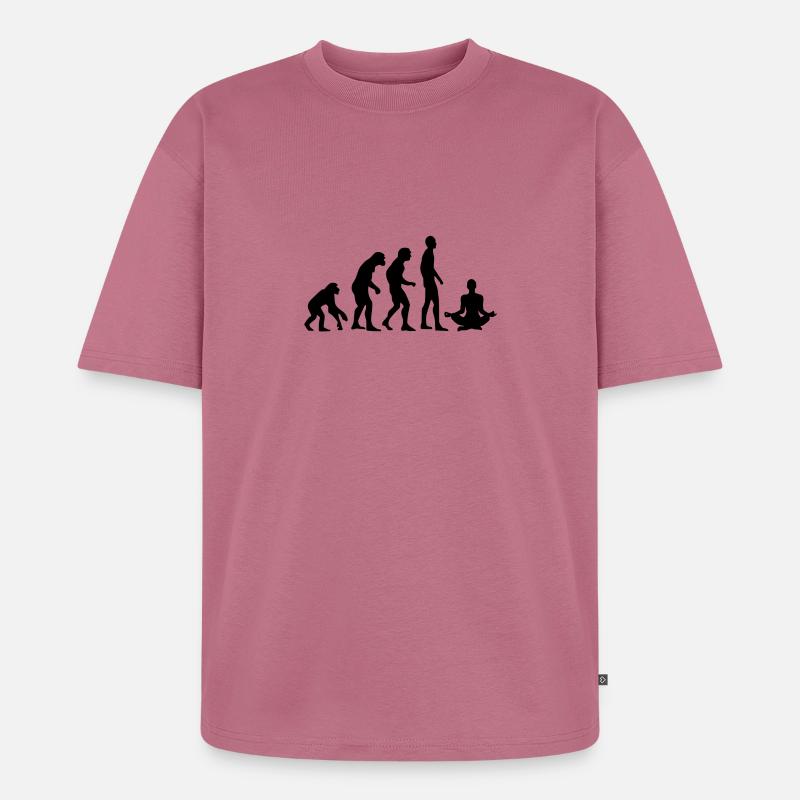 Human Evolution Yoga - Unisex Premium Oversized Bio T-Shirt - Mauve