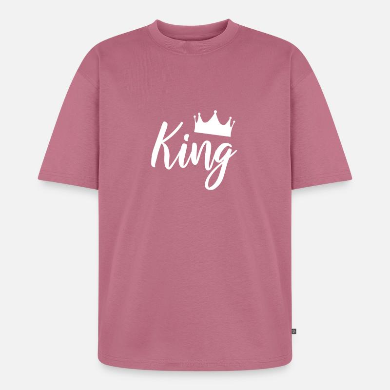 King - Unisex Premium Oversized Bio T-Shirt - Mauve