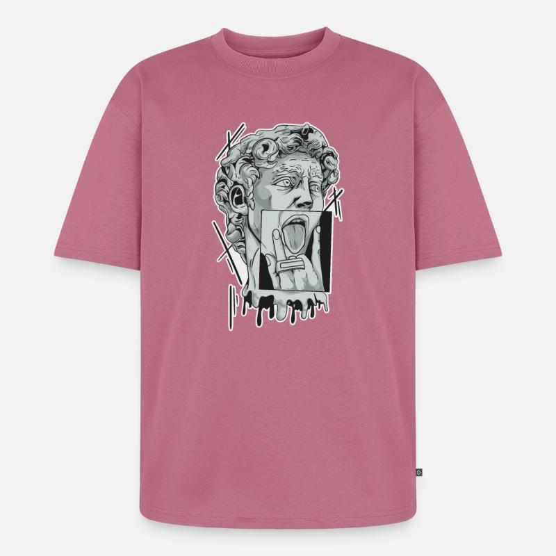 Skulptur von David - Unisex Premium Oversized Bio T-Shirt - Mauve