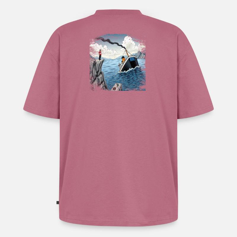 Satire Schweizer Neutralitat - Unisex Premium Oversized Bio T-Shirt - Mauve