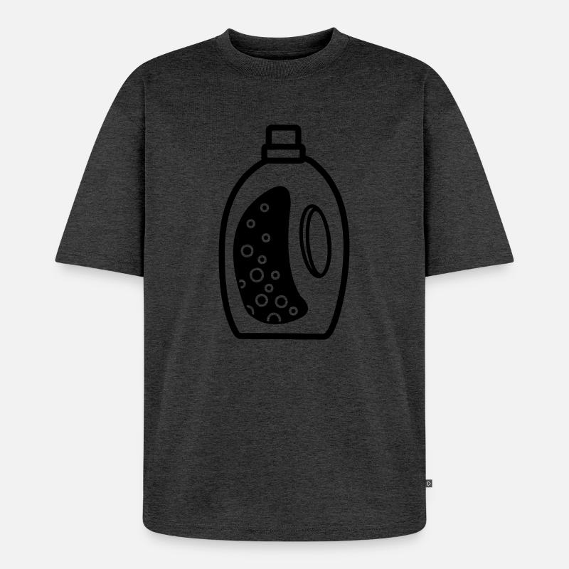 Waschmittelflasche - Unisex Premium Oversized Bio T-Shirt - Anthrazit meliert