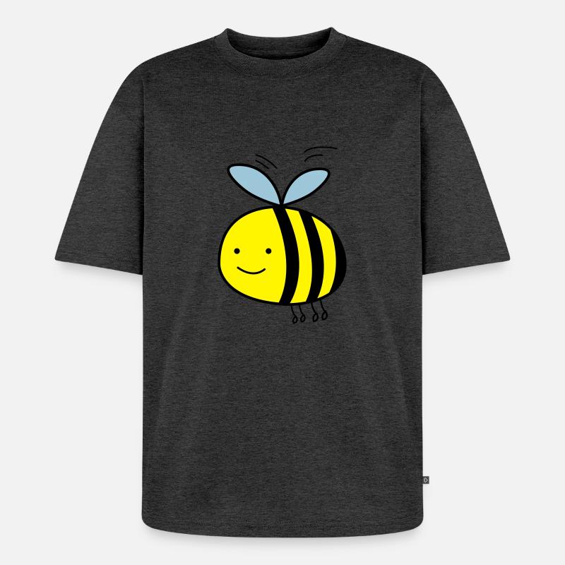 comic_biene_002 - Unisex Premium Oversized Bio T-Shirt - Anthrazit meliert