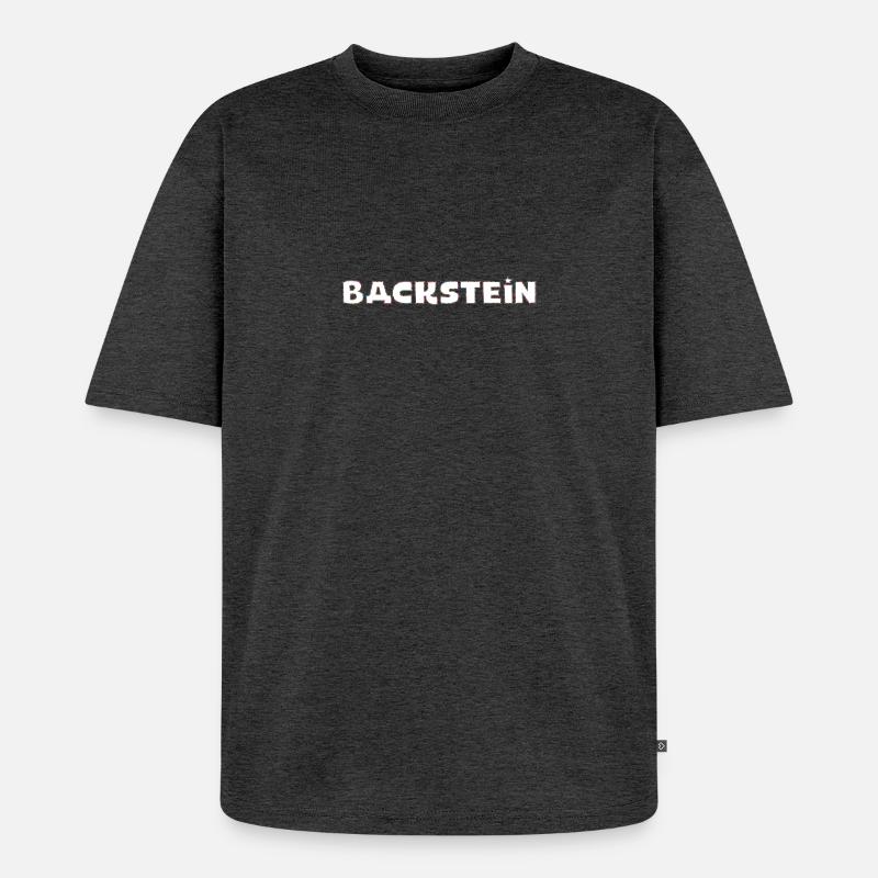 Backstein - Unisex Premium Oversized Bio T-Shirt - Anthrazit meliert