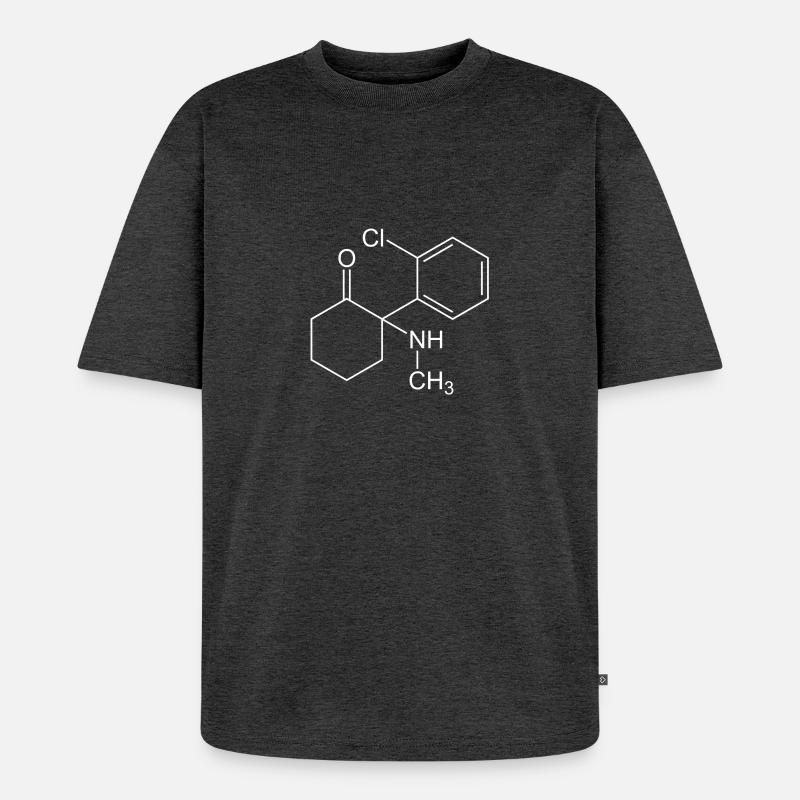 Formule structurelle de kétamine - T-shirt Premium bio oversize Unisexe - anthracite chiné