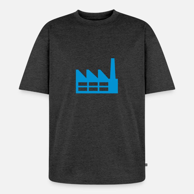 Fabrik - Unisex Premium Oversized Bio T-Shirt - Anthrazit meliert