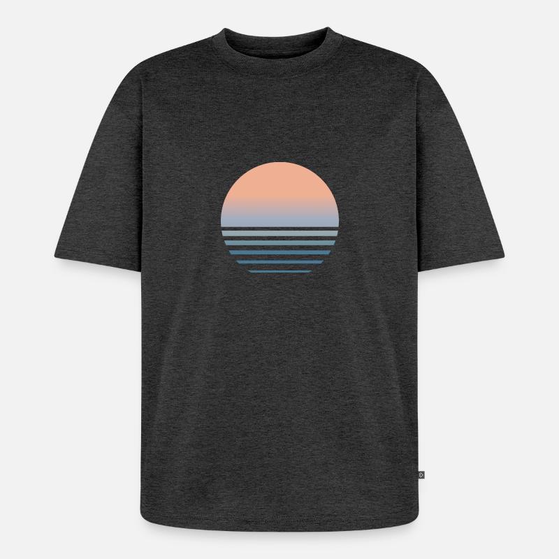 SONNE - Unisex Premium Oversized Bio T-Shirt - Anthrazit meliert