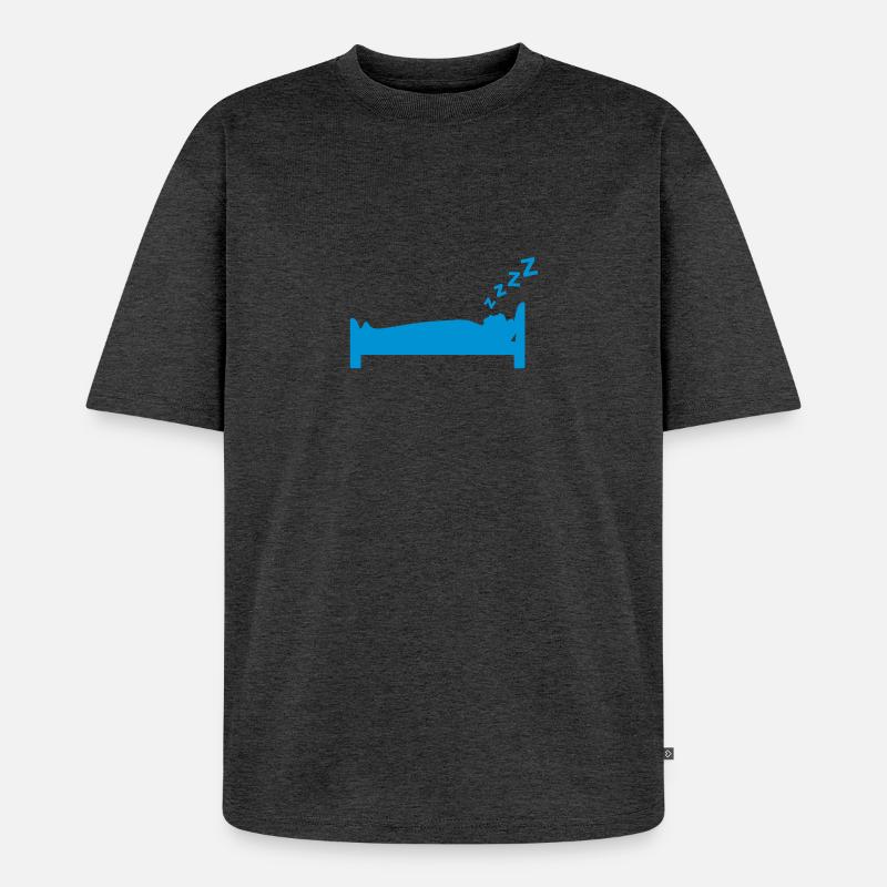 Schlafen - Unisex Premium Oversized Bio T-Shirt - Anthrazit meliert