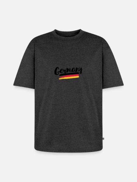 Germany flag – flag of Germany - Unisex Premium Oversized Organic T-Shirt - heather anthracite