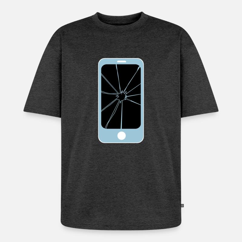 spider app - Unisex Premium Oversized Organic T-Shirt - heather anthracite