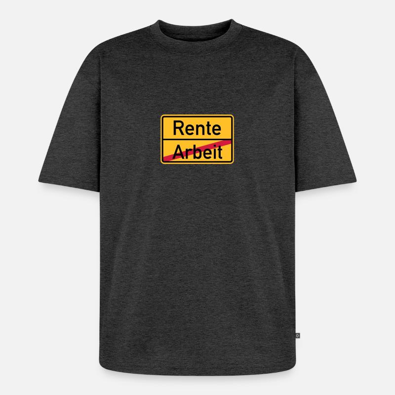 Rente - Unisex Premium Oversized Bio T-Shirt - Anthrazit meliert