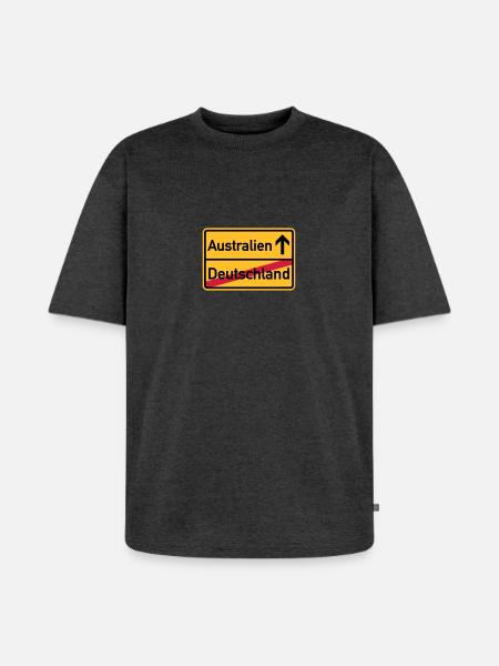 Australien - Unisex Premium Oversized Bio T-Shirt - Anthrazit meliert