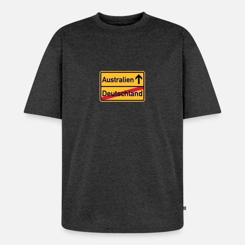 Australien - Unisex Premium Oversized Bio T-Shirt - Anthrazit meliert