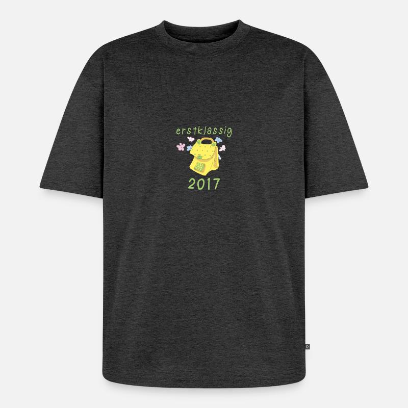 erstklassig 2017 - Unisex Premium Oversized Bio T-Shirt - Anthrazit meliert
