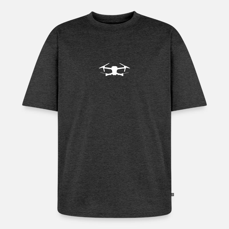 DJI MAVIC PRO DRONE - Unisex Premium Oversized Bio T-Shirt - Anthrazit meliert