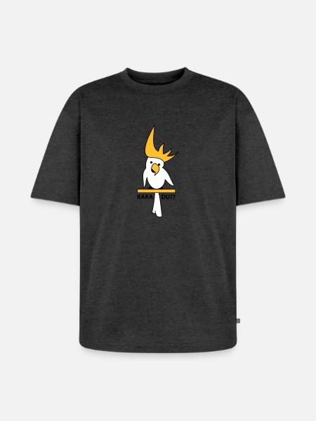 Kakadu - Unisex Premium Oversized Bio T-Shirt - Anthrazit meliert