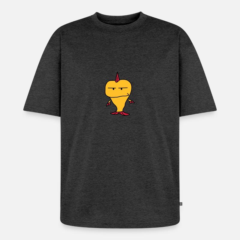 Punk Fish - Unisex Premium Oversized Organic T-Shirt - heather anthracite