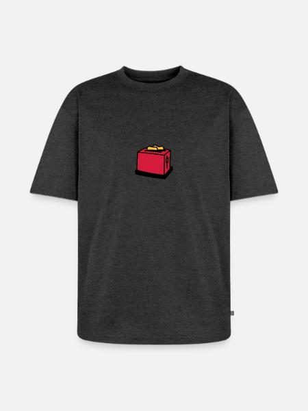 toaster - Unisex Premium Oversized Organic T-Shirt - heather anthracite