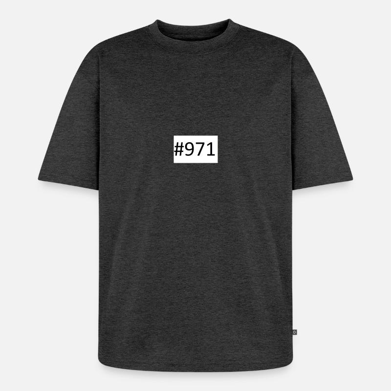 971 - Unisex Premium Oversized Bio T-Shirt - Anthrazit meliert