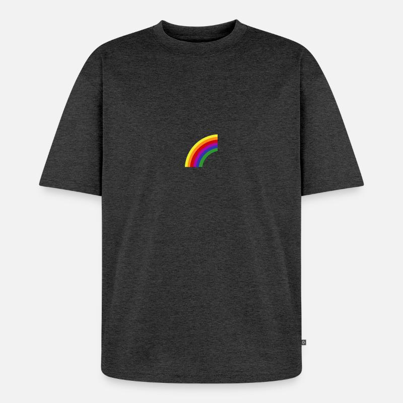 Rainbow - Unisex Premium Oversized Bio T-Shirt - Anthrazit meliert