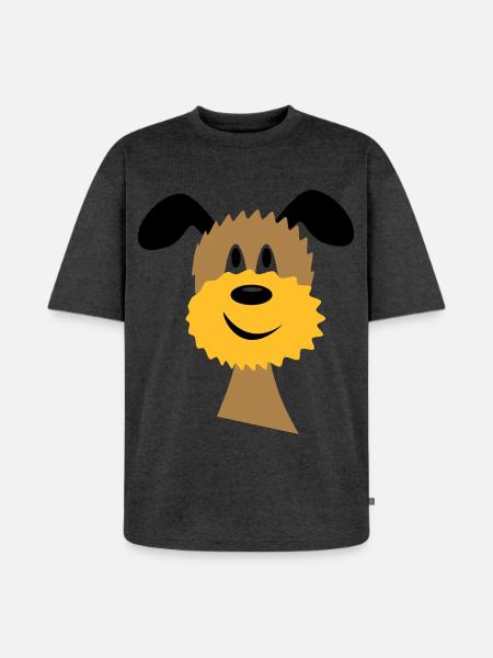 dog - Unisex Premium Oversized Organic T-Shirt - heather anthracite