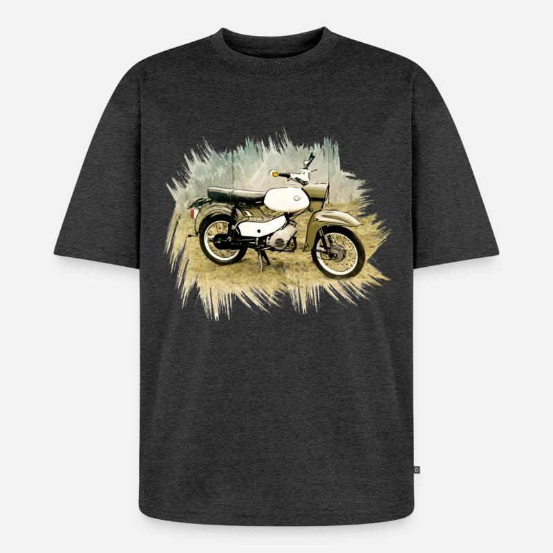 Simson SR 4/4 Hawk - T-shirt Premium bio oversize Unisexe - anthracite chiné