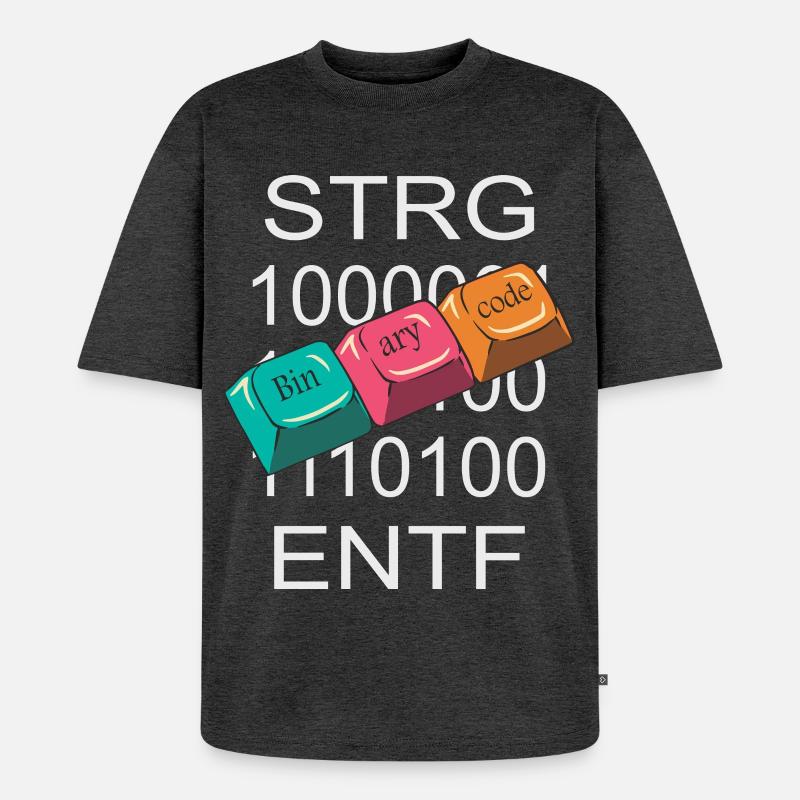 Computer Nerd - Unisex Premium Oversized Bio T-Shirt - Anthrazit meliert