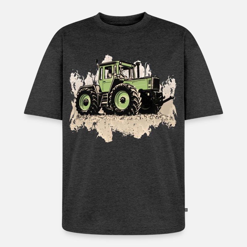 MB trac 1300 turbo | Traktor - Unisex Premium Oversized Bio T-Shirt - Anthrazit meliert