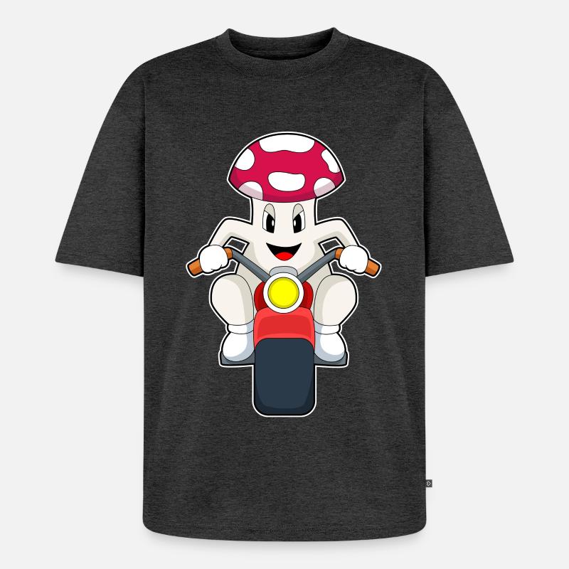 Pilz Motorrad - Unisex Premium Oversized Bio T-Shirt - Anthrazit meliert