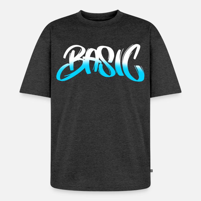 BASIC Graffiti Gradient - Unisex Premium Oversized Bio T-Shirt - Anthrazit meliert