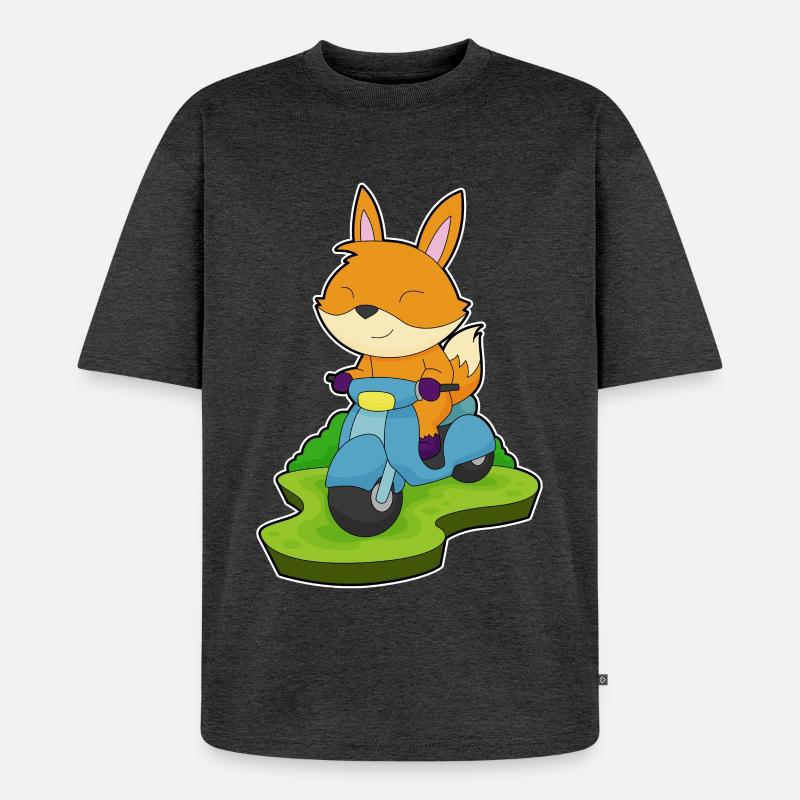 Fuchs Motorrad - Unisex Premium Oversized Bio T-Shirt - Anthrazit meliert