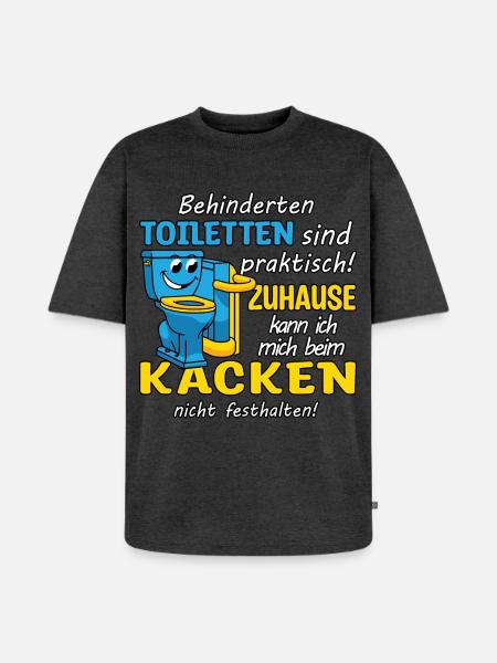 Disabled toilet - Unisex Premium Oversized Organic T-Shirt - heather anthracite