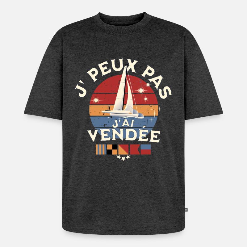J'peux pas j'ai Vendée Glb - T-shirt Premium bio oversize Unisexe - anthracite chiné