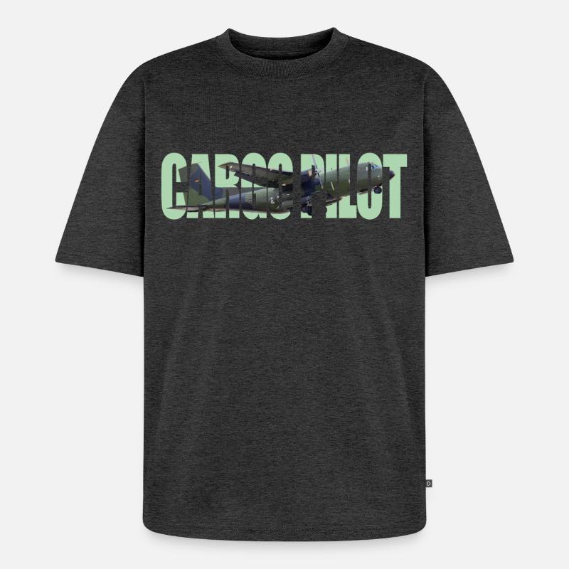 Cargo pilot C-160 - Unisex Premium Oversized Bio T-Shirt - Anthrazit meliert
