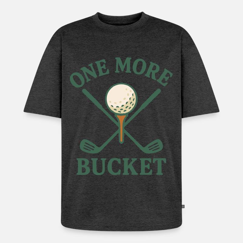 Ein weiterer Eimer Golfschläger Fun Design - Unisex Premium Oversized Bio T-Shirt - Anthrazit meliert