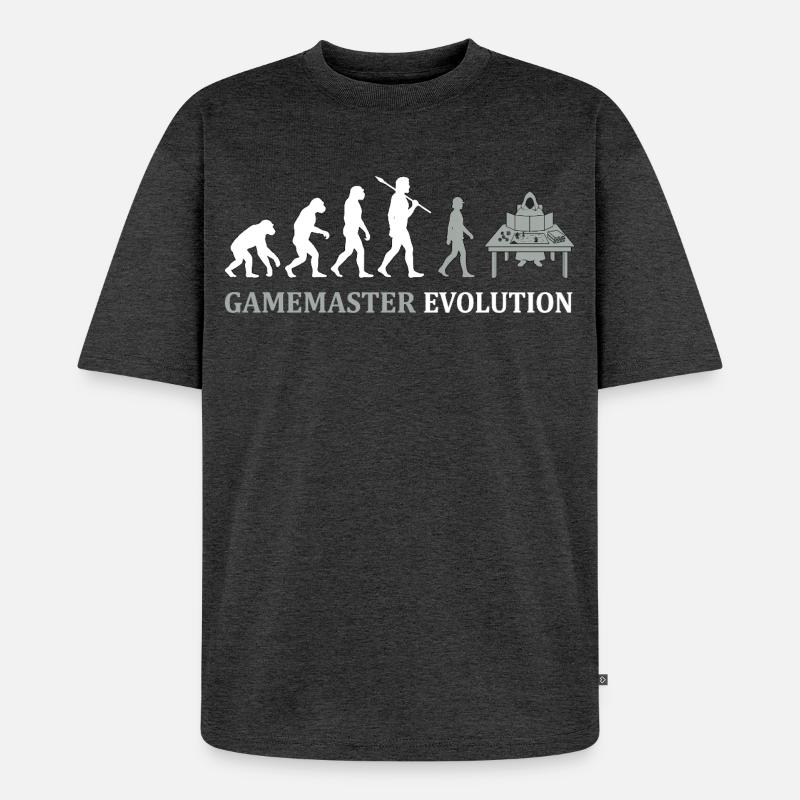 Gamemaster Evolution – Tabletop RPG Design - Unisex Premium Oversized Organic T-Shirt - heather anthracite