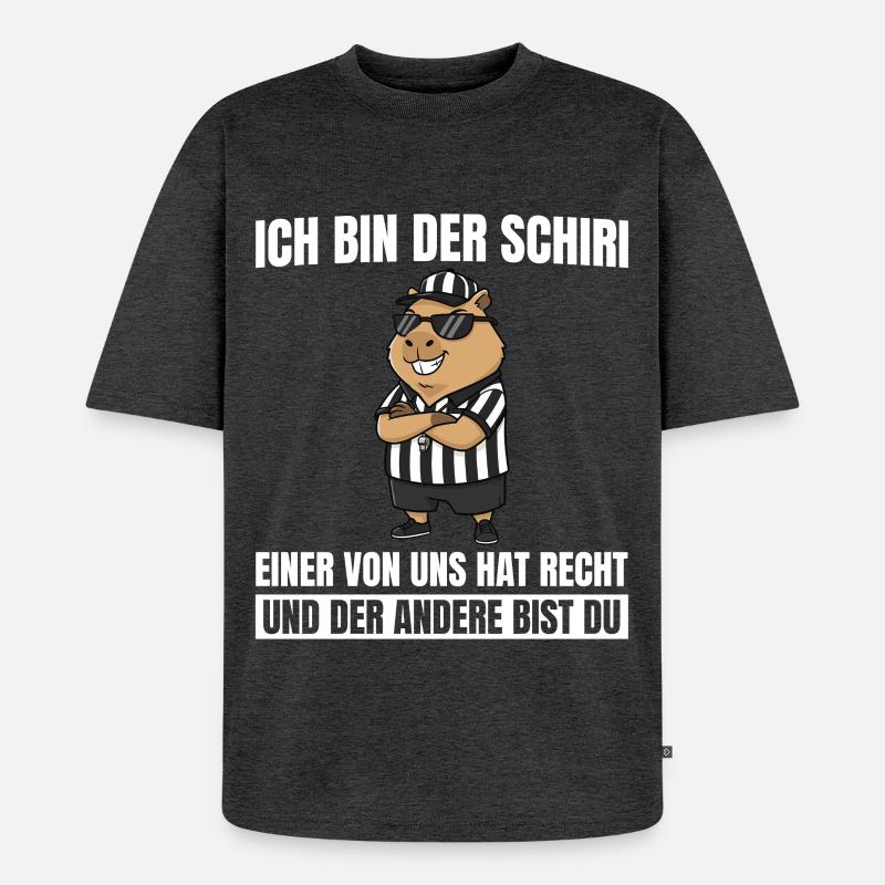 Arbitre Capybara - Arbitre impartial - T-shirt Premium bio oversize Unisexe - anthracite chiné