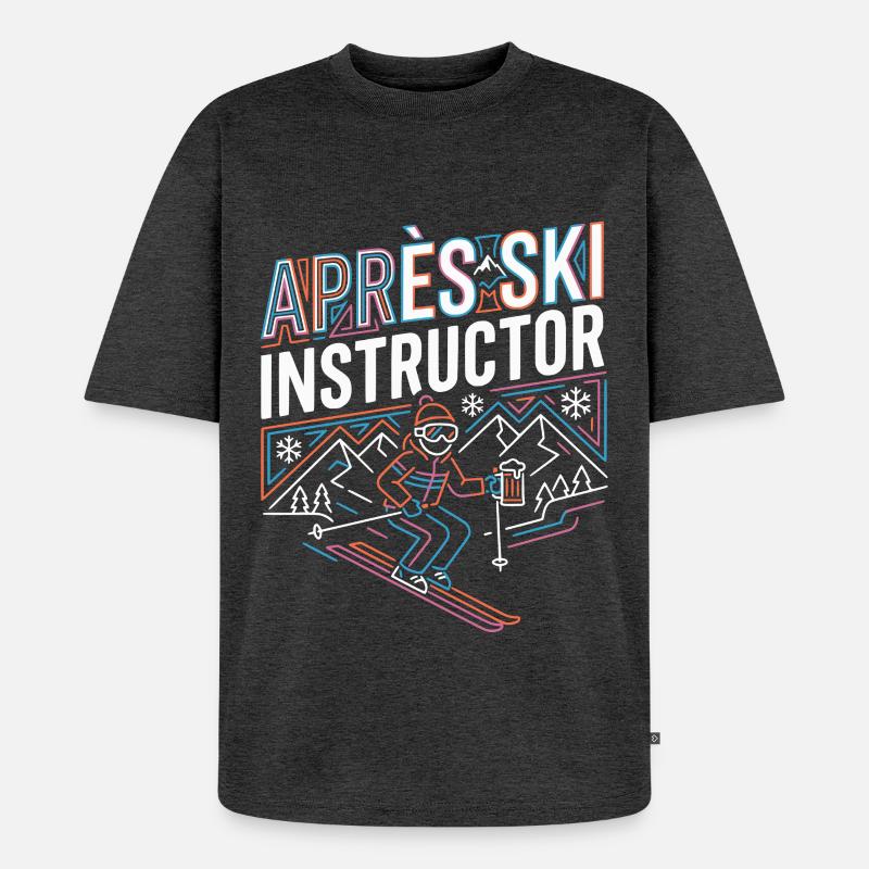 Apres ski instructor - Unisex Premium Oversized Bio T-Shirt - Anthrazit meliert