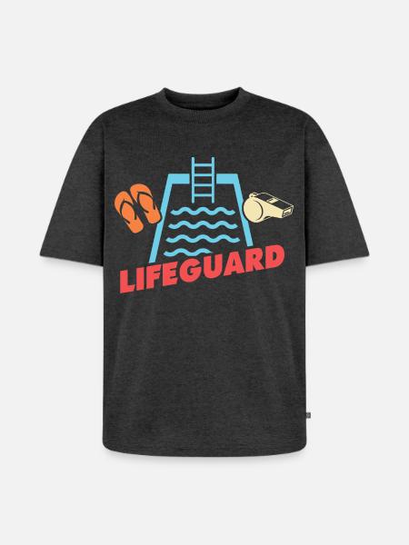 Lifeguards Love Lifeguard Swimmers - Unisex Premium Oversized Organic T-Shirt - heather anthracite
