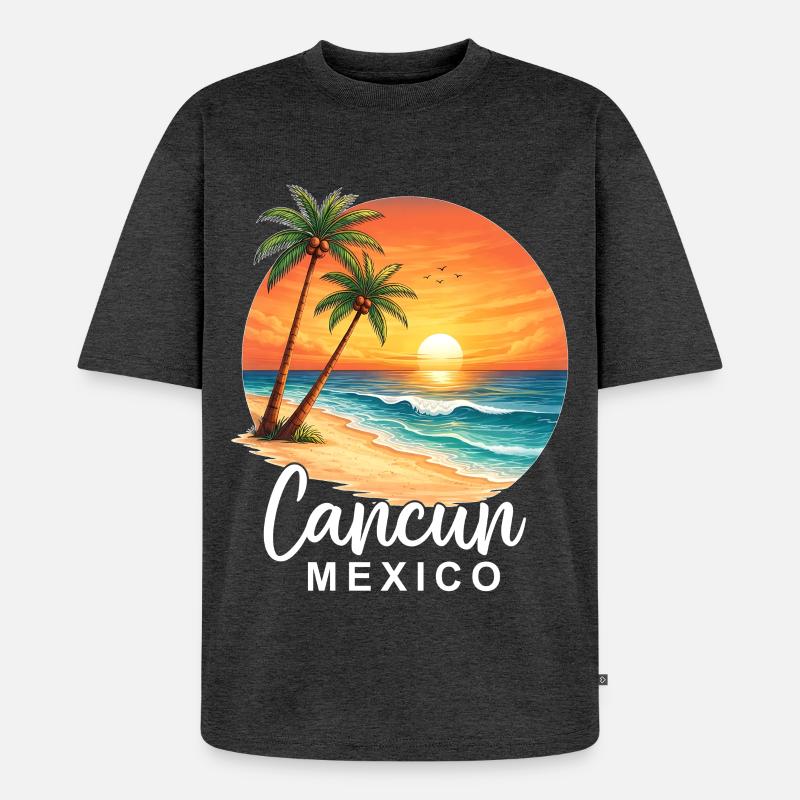 Cancun Mexico - Unisex Premium Oversized Bio T-Shirt - Anthrazit meliert