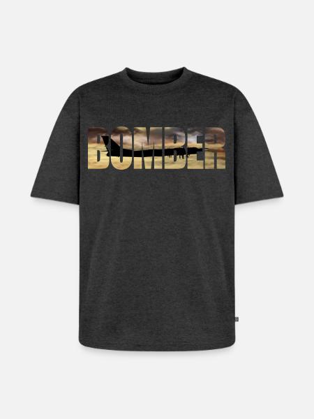 Bomber Tu-95 - Unisex Premium Oversized Organic T-Shirt - heather anthracite